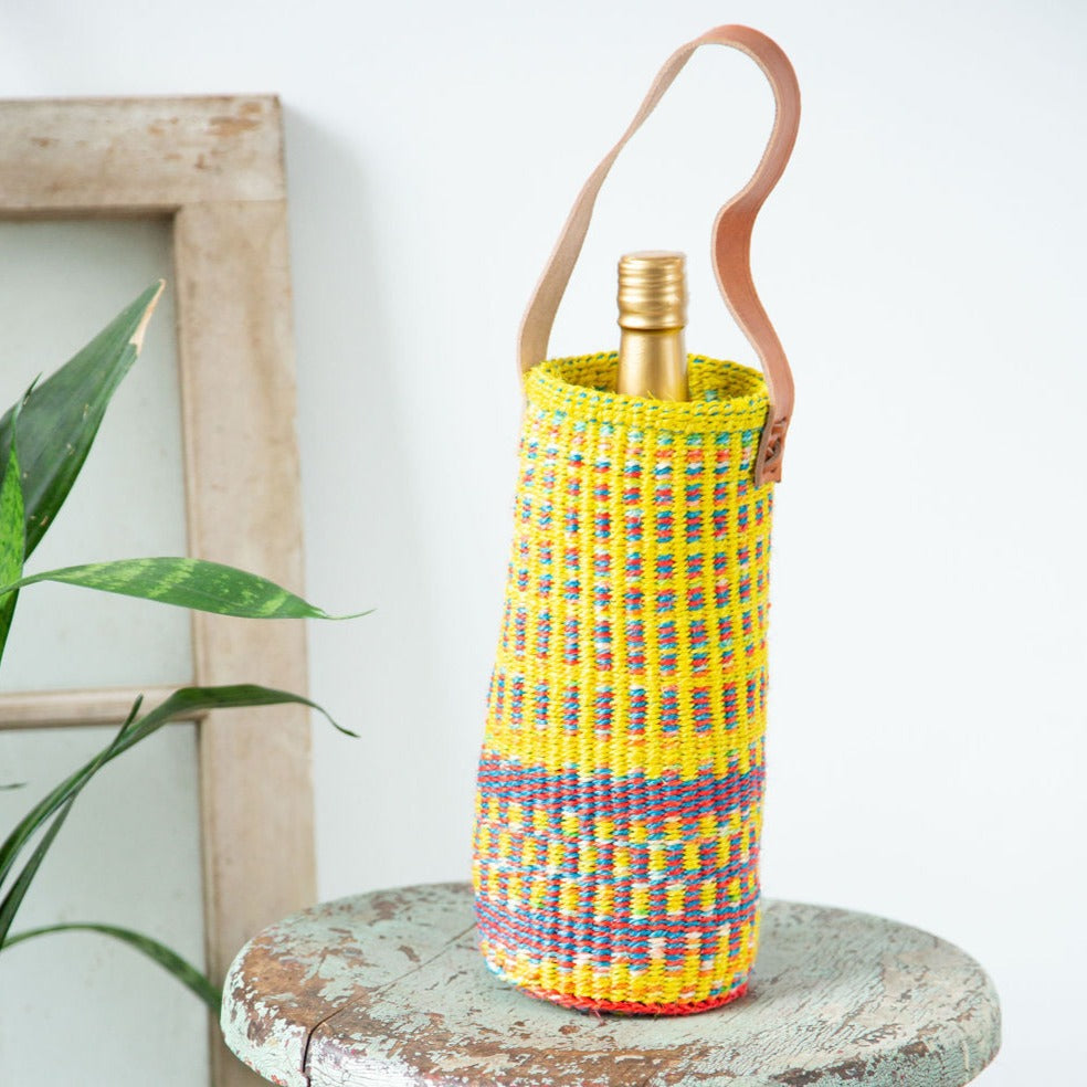 Colourful Sisal Wine Holders - Asiliz