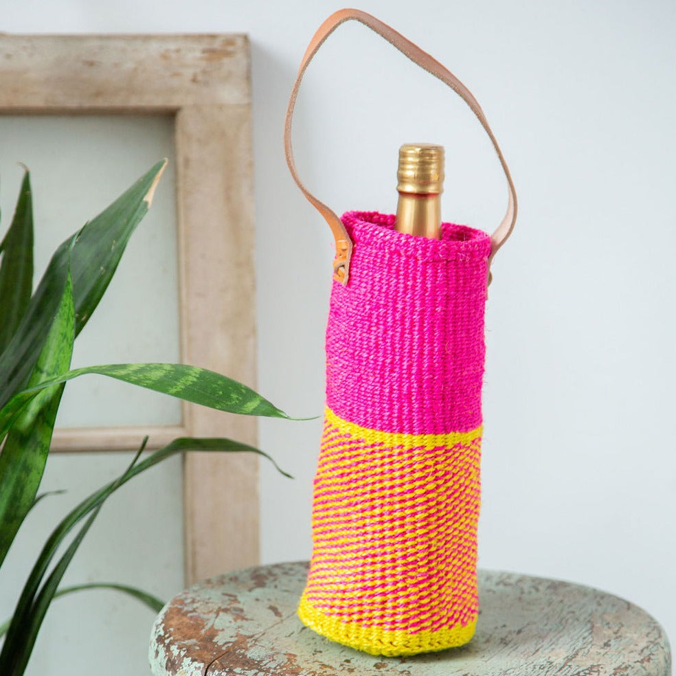 Colourful Sisal Wine Holders - Asiliz